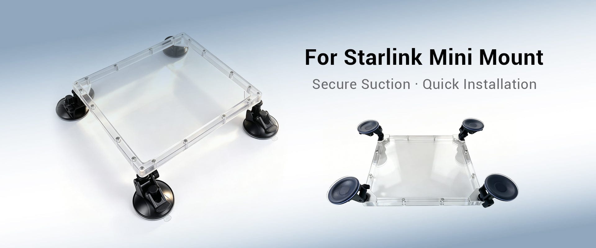 Mirostaron Starlink Mini suction-cup mount — secure suction, quick installation